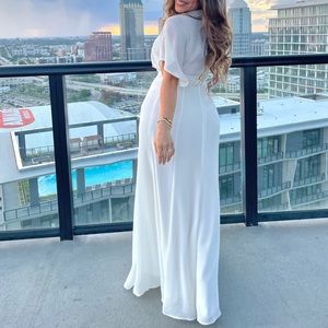 Reformation off white wrap dress size small worn once